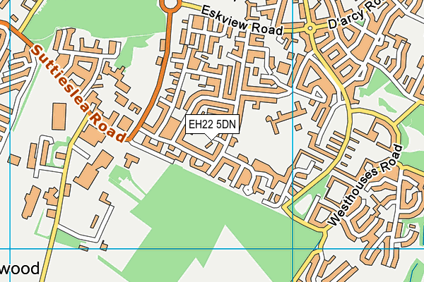 EH22 5DN map - OS VectorMap District (Ordnance Survey)