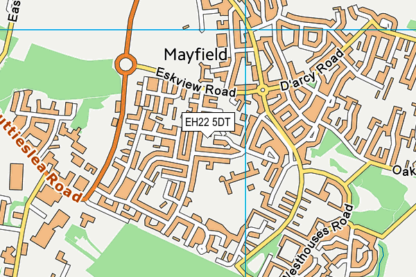 EH22 5DT map - OS VectorMap District (Ordnance Survey)