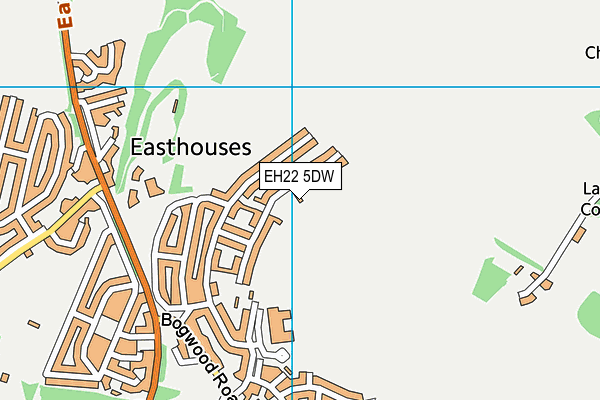 EH22 5DW map - OS VectorMap District (Ordnance Survey)