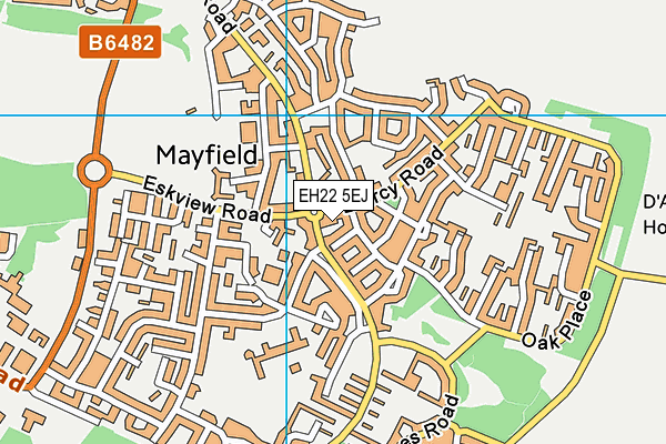 EH22 5EJ map - OS VectorMap District (Ordnance Survey)