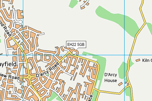 EH22 5GB map - OS VectorMap District (Ordnance Survey)