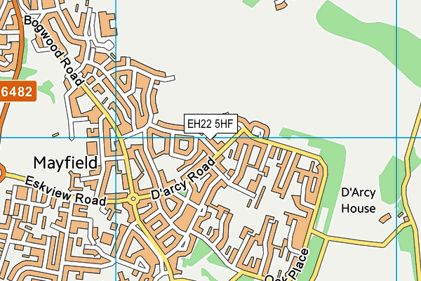 EH22 5HF map - OS VectorMap District (Ordnance Survey)