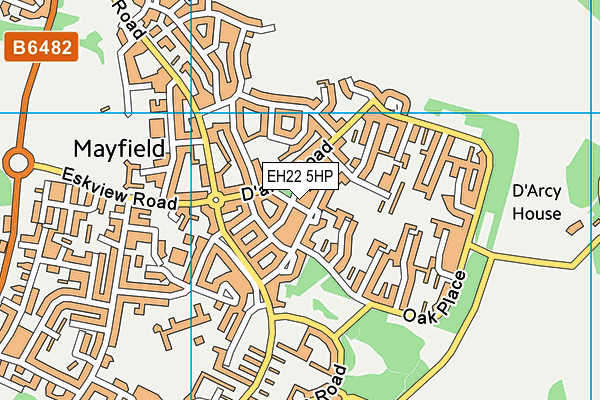 EH22 5HP map - OS VectorMap District (Ordnance Survey)