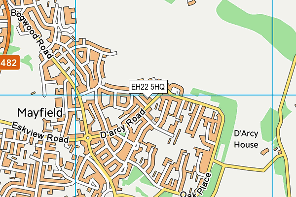 EH22 5HQ map - OS VectorMap District (Ordnance Survey)