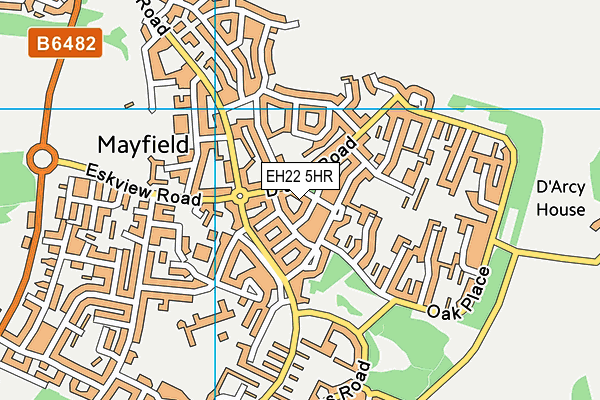 EH22 5HR map - OS VectorMap District (Ordnance Survey)