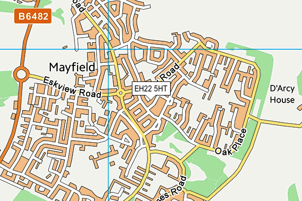 EH22 5HT map - OS VectorMap District (Ordnance Survey)