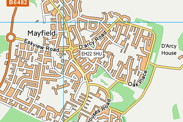 EH22 5HU map - OS VectorMap District (Ordnance Survey)