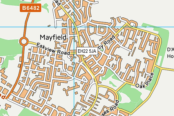 EH22 5JA map - OS VectorMap District (Ordnance Survey)