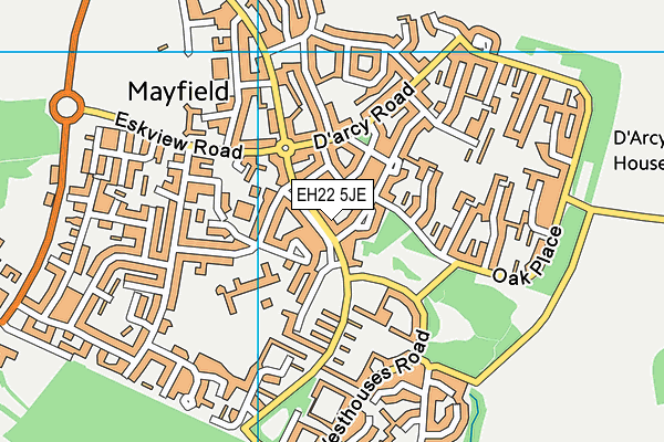 EH22 5JE map - OS VectorMap District (Ordnance Survey)