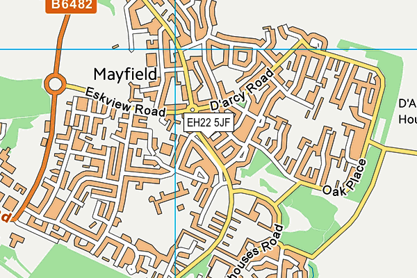 EH22 5JF map - OS VectorMap District (Ordnance Survey)