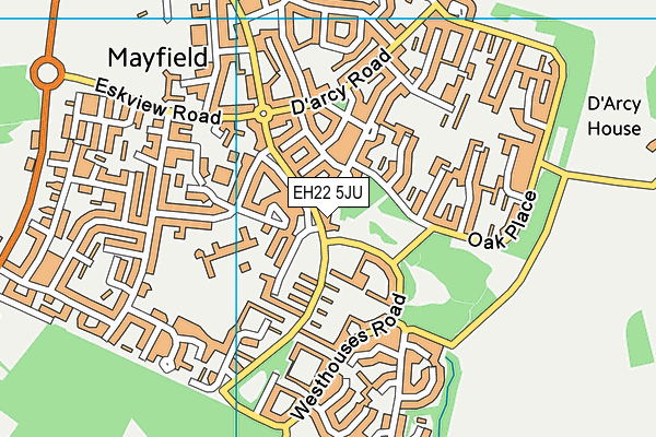 EH22 5JU map - OS VectorMap District (Ordnance Survey)