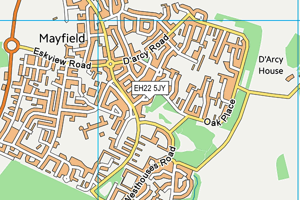 EH22 5JY map - OS VectorMap District (Ordnance Survey)