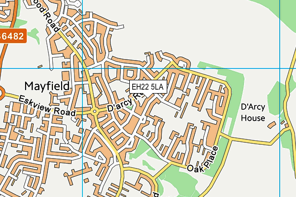 EH22 5LA map - OS VectorMap District (Ordnance Survey)