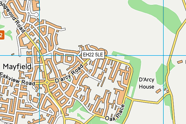 EH22 5LE map - OS VectorMap District (Ordnance Survey)