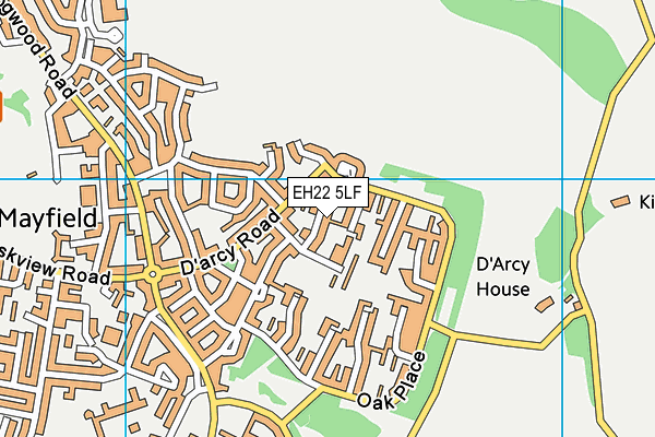 EH22 5LF map - OS VectorMap District (Ordnance Survey)
