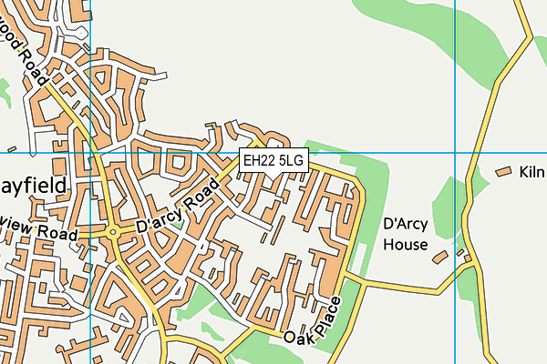 EH22 5LG map - OS VectorMap District (Ordnance Survey)