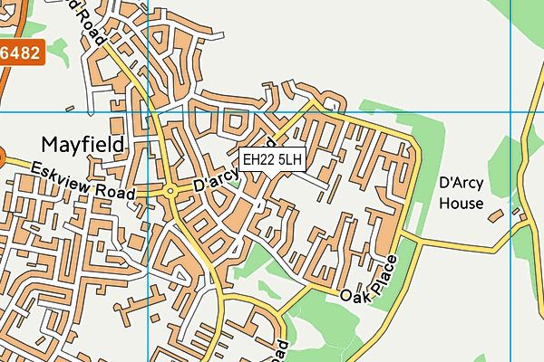EH22 5LH map - OS VectorMap District (Ordnance Survey)