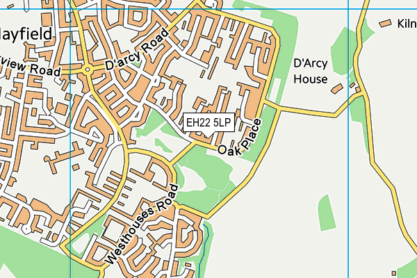 EH22 5LP map - OS VectorMap District (Ordnance Survey)