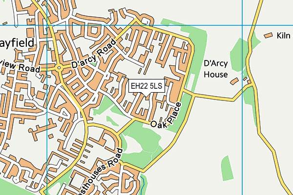 EH22 5LS map - OS VectorMap District (Ordnance Survey)