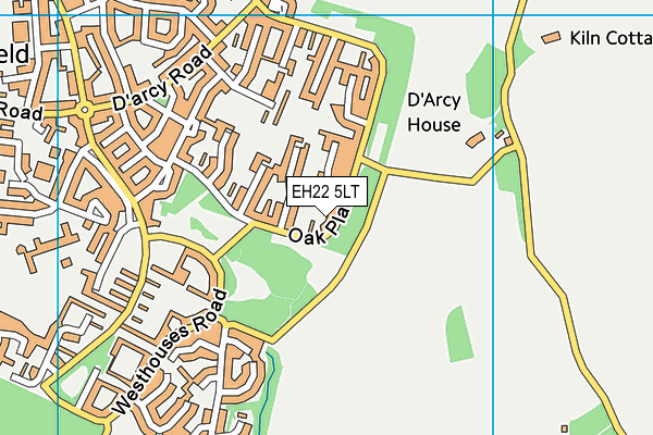 EH22 5LT map - OS VectorMap District (Ordnance Survey)