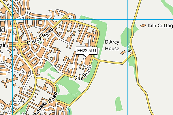 EH22 5LU map - OS VectorMap District (Ordnance Survey)