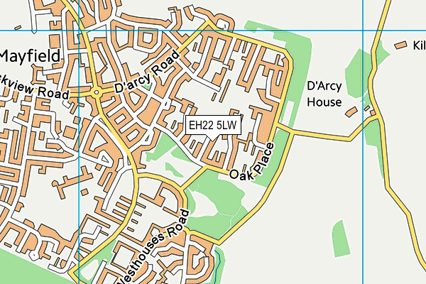 EH22 5LW map - OS VectorMap District (Ordnance Survey)