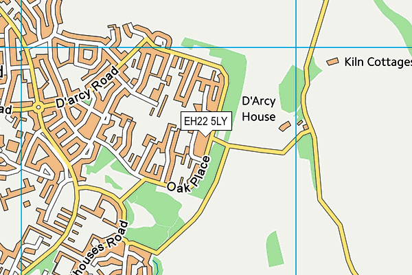 EH22 5LY map - OS VectorMap District (Ordnance Survey)