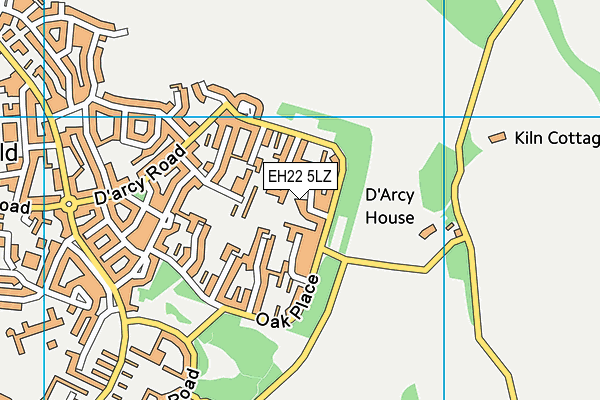 EH22 5LZ map - OS VectorMap District (Ordnance Survey)