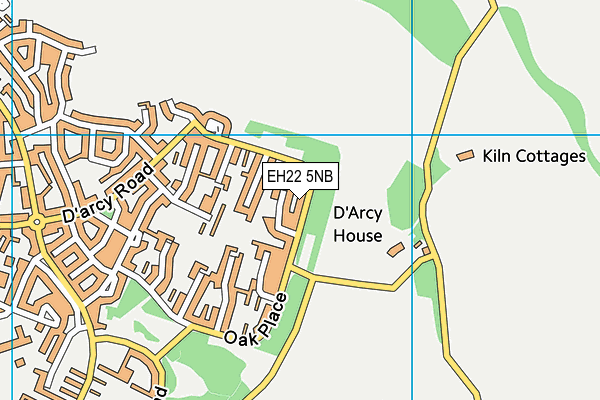 EH22 5NB map - OS VectorMap District (Ordnance Survey)