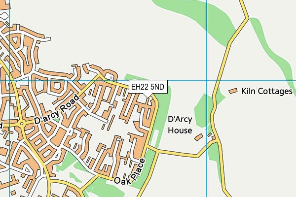 EH22 5ND map - OS VectorMap District (Ordnance Survey)
