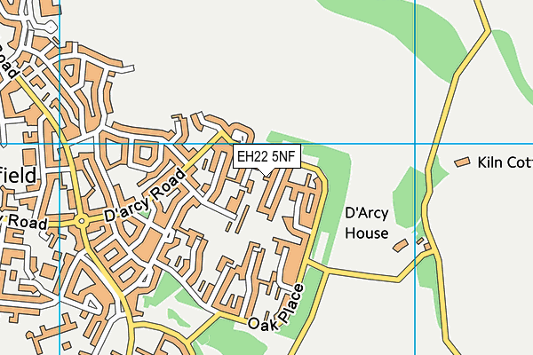 EH22 5NF map - OS VectorMap District (Ordnance Survey)
