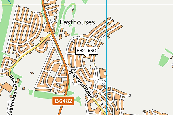 EH22 5NG map - OS VectorMap District (Ordnance Survey)