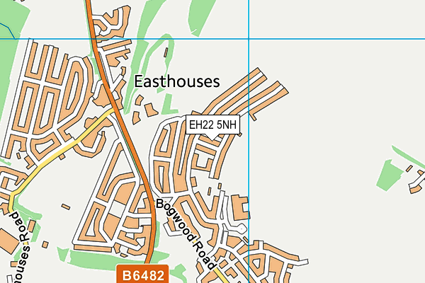 EH22 5NH map - OS VectorMap District (Ordnance Survey)