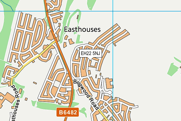 EH22 5NJ map - OS VectorMap District (Ordnance Survey)