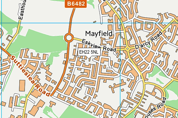 EH22 5NL map - OS VectorMap District (Ordnance Survey)