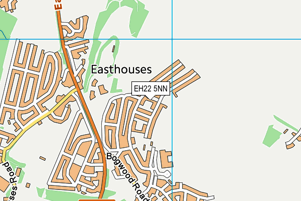 EH22 5NN map - OS VectorMap District (Ordnance Survey)