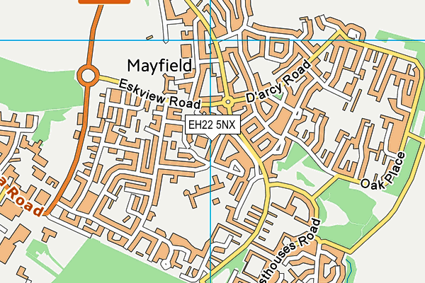 EH22 5NX map - OS VectorMap District (Ordnance Survey)