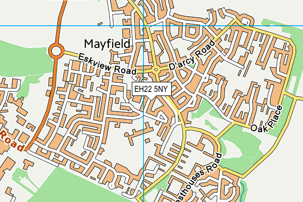 EH22 5NY map - OS VectorMap District (Ordnance Survey)