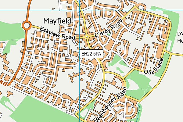 EH22 5PA map - OS VectorMap District (Ordnance Survey)