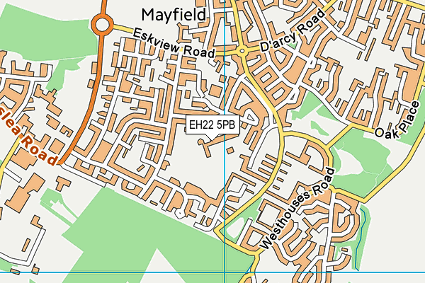 EH22 5PB map - OS VectorMap District (Ordnance Survey)