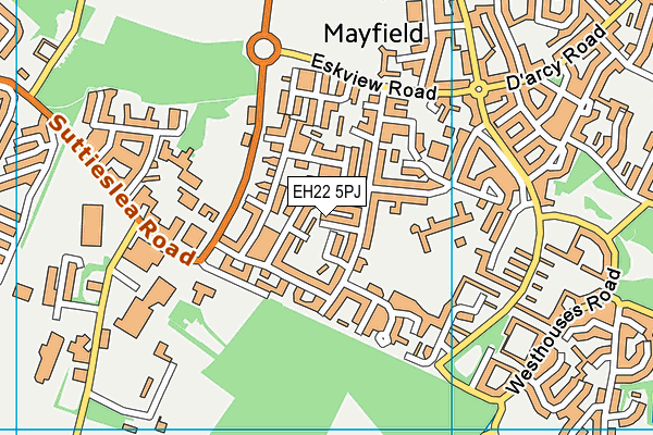 EH22 5PJ map - OS VectorMap District (Ordnance Survey)