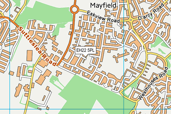 EH22 5PL map - OS VectorMap District (Ordnance Survey)