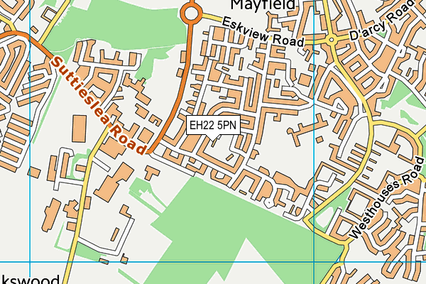 EH22 5PN map - OS VectorMap District (Ordnance Survey)