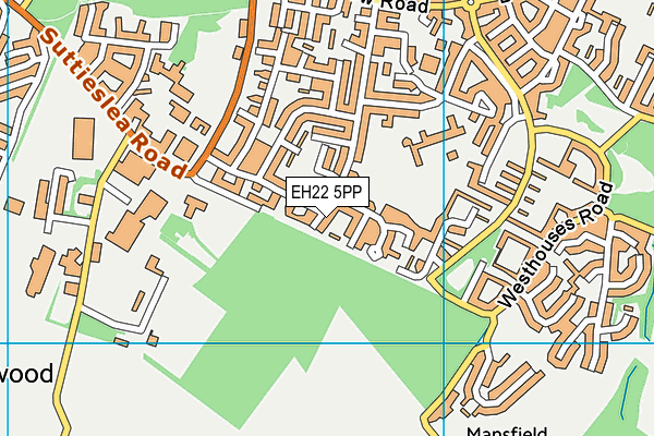 EH22 5PP map - OS VectorMap District (Ordnance Survey)