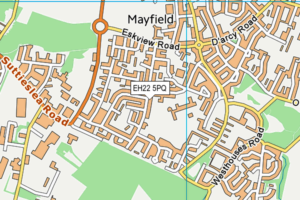 EH22 5PQ map - OS VectorMap District (Ordnance Survey)