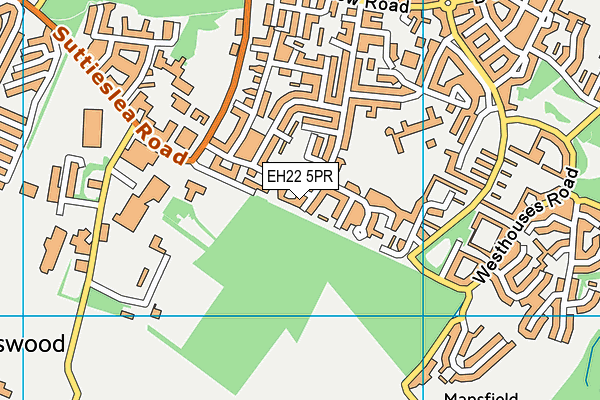 EH22 5PR map - OS VectorMap District (Ordnance Survey)