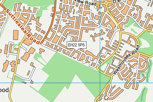 EH22 5PS map - OS VectorMap District (Ordnance Survey)