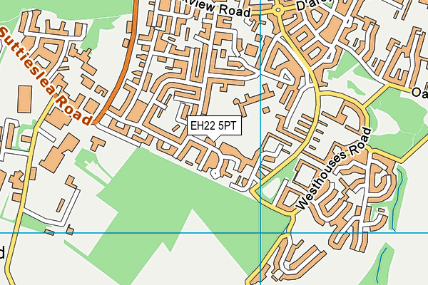EH22 5PT map - OS VectorMap District (Ordnance Survey)