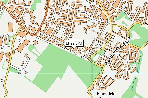 EH22 5PU map - OS VectorMap District (Ordnance Survey)