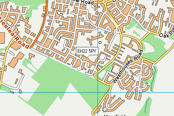 EH22 5PY map - OS VectorMap District (Ordnance Survey)